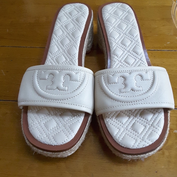 Tory Burch Shoes - TORY BURCH FLEMING ESPADRILLE SLIDES!! NWT!!